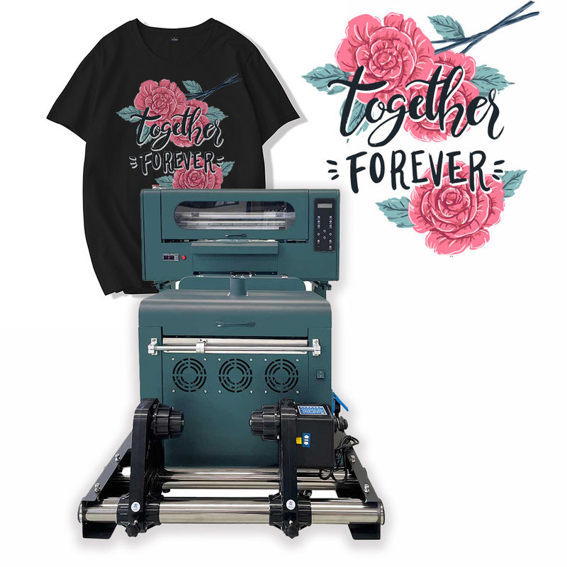Μηχανή εκτύπωσης μετρητών DTF T Shirt Xp600 30cm Dtf Μηχανή μεταφοράς θερμότητας με 2 κεφάλια