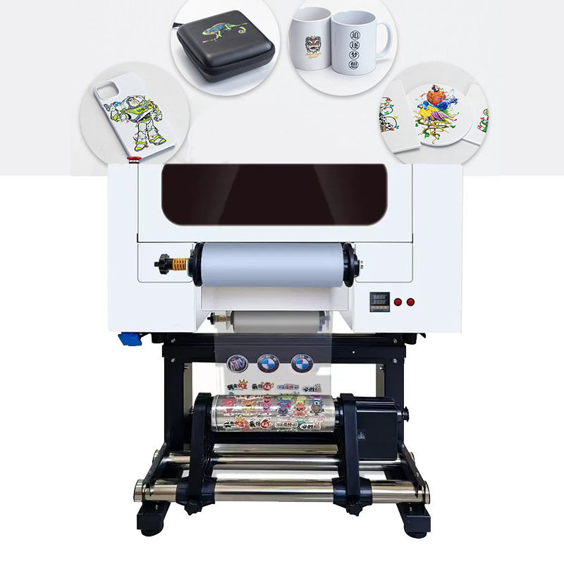 30cm UV DTF Κρυστάλλινη συσκευή εκτύπωσης ετικετών 2 σε 1 Μηχανή με διπλή κεφαλή XP600
