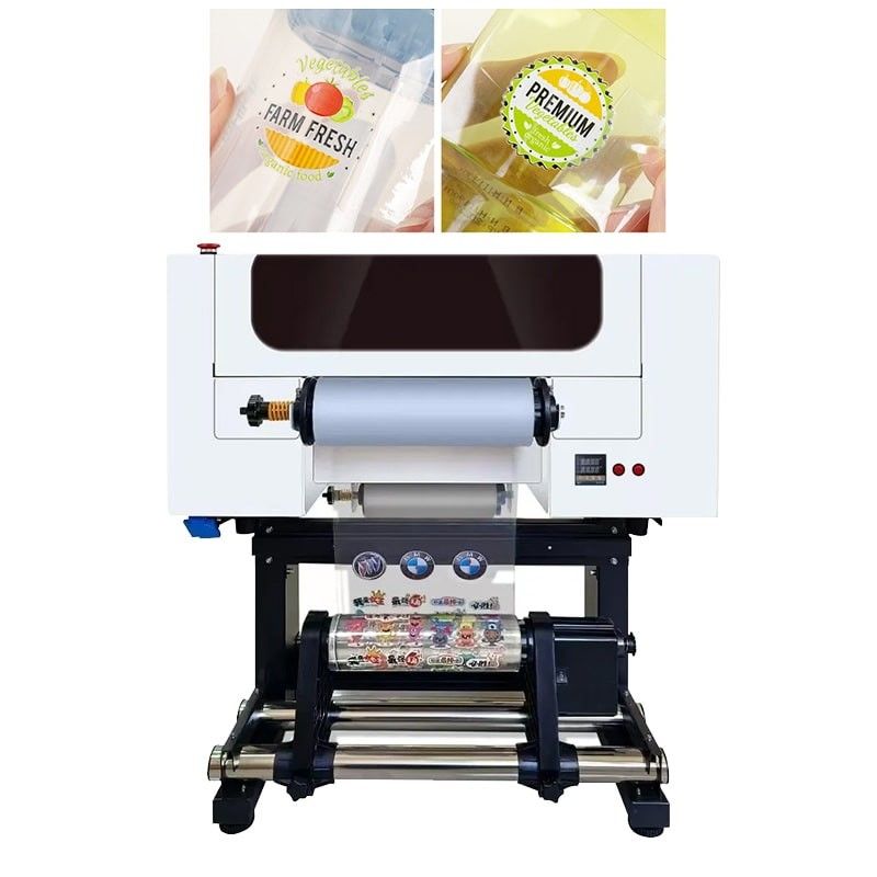 30CM UV DTF εκτυπωτής κυλίνδρους σε κυλίνδρους A3 UV DTF εκτυπωτής με στρώση για αυτοκόλλητο