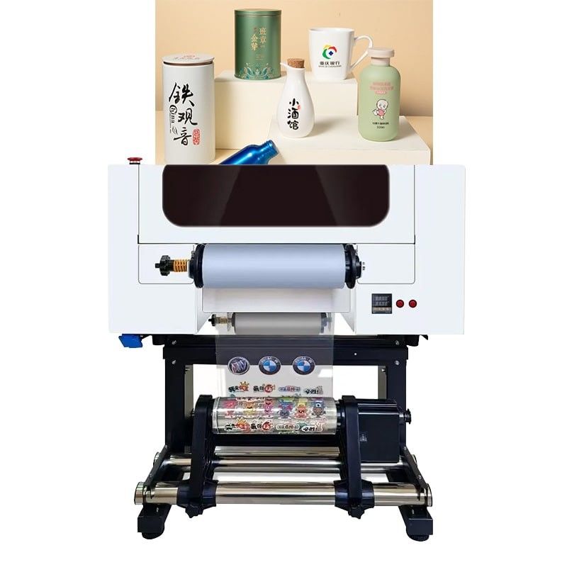 Εκτυπωτής UV 300mm με 2*F1080 κεφαλές εκτύπωσης υποστήριξη CMYK+W+V φωτεινό και πολύχρωμο