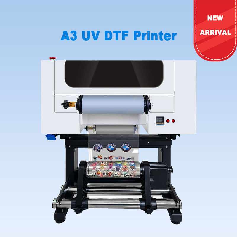 A3 UV DTF εκτυπωτής Ετικέτα εκτύπωση 30CM Roll to Roll UV DTF εκτυπωτής με στρώση για αυτοκόλλητο