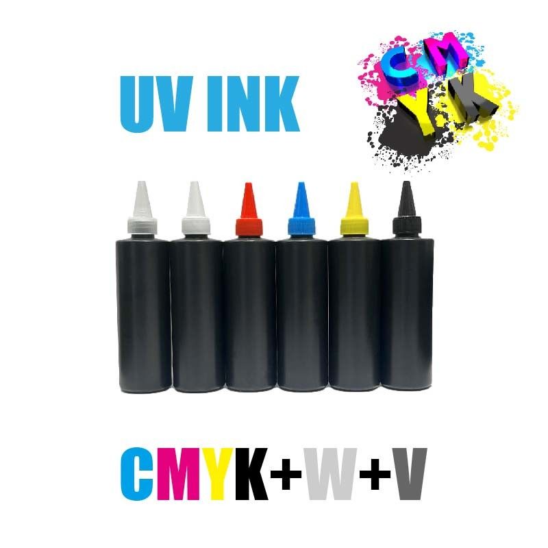 CMYK+W+V UV DTF μελάνι UV DTF κόλλα μελάνι και βερνίς UV DTF εκτυπωτής μελάνι εκτύπωσης