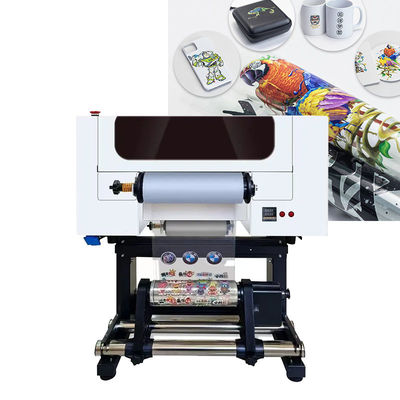 30CM UV Roll Dtf εκτυπωτής για την εκτύπωση αυτοκόλλητων με διπλό Xp600 κεφαλής Roll To Roll εκτυπωτή