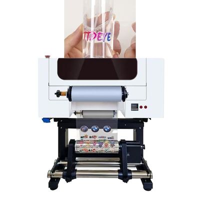 30CM UV DTF εκτύπωση και το εκτύπωμα laminating ενσωματωμένη μηχανή με δύο κεφάλια